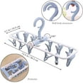 thumbnail image 4 of Tendederos de ropa Perchas de ropa interior plegables portátiles pequeñas Tendedero colgante Paquete de 2 calcetines 12 clips Gancho giratorio de 360° para secar toallas Sujetadores Ropa de bebé Guan JAMW Sencillez, 4 of 5
