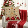 thumbnail image 5 of Christmas Pillow Cover 17.72X17.72in, Merry Christmas Gold Red Decorative Throw Pillows Cover Soft Short Plush Christmas Decorations for Farmhouse Home Decor, Sofa Decoration, 5 of 6