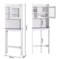 thumbnail image 5 of Ktaxon Over The Toilet Storage, Bathroom Space Saver, Bathroom Cabinet with Door & Shelves, White, 5 of 10