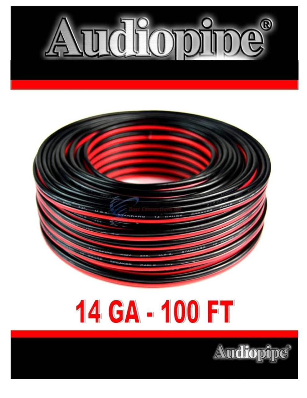 Audiopipe TCBL14100CPR 100% Copper Speaker Wire 14 Gauge 100 Foot –  RecklessCarAudio