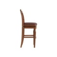 thumbnail image 3 of Alaterre Furniture Napa Bar Height Wood Stool with High Back, Mahogany, 3 of 8