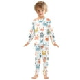 thumbnail image 3 of Dailycode Cotton Pajama Set Snug Fit Long Sleeve Top and Pants for 18M-8Y Cute Colorful Crabs, 3 of 7