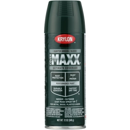 Glass Hunter - Krylon® CoverMaxx™ Ultimate Coverage Gloss Hunter Green Performance Paint 12 oz. Aerosol Can