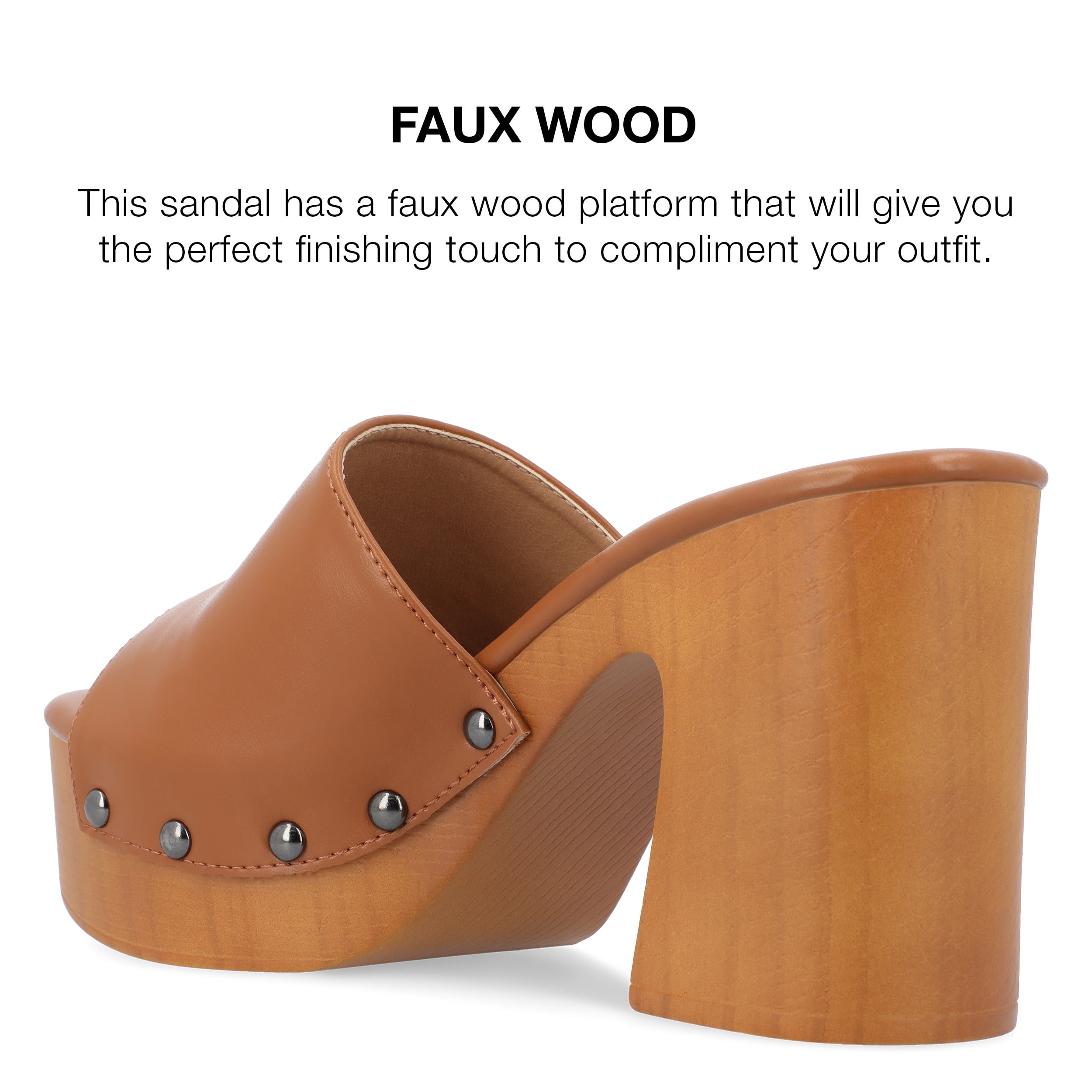Journee Collection Womens Veda Tru Comfort Foam Platform Clog Open Toe Sandals