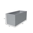 thumbnail image 6 of LeisureMod Flora Fiberstone and MGO Clay Planter, Mid-Century Modern Rectangular Planter Pot for Indoor and Outdoor in Grey (20" Height), 6 of 8