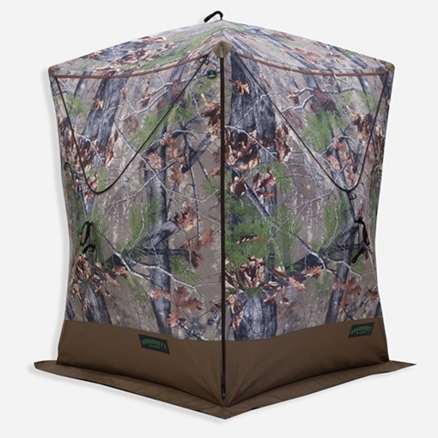 Barronett OX 300 Hub 3 Person Pop Up Hunting Blind Ground Tent, Backwoods Camo