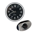 thumbnail image 1 of Reloj analógico adhesivo para coche, pequeño reloj luminoso para salpicadero, barco, bicicleta, hogar (negro), 1 of 5