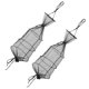 thumbnail image 2 of Cesta de pesca flotante de 2 uds, jaula plegable con agujero de malla para peces y camarones para mantener vivos a los peces (28099CB, parte inferior abierta, negra), 2 of 14
