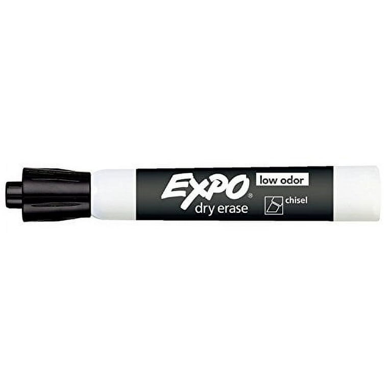 12 Sanford Expo San80001 Dry Erase Low Odor Marker Black Chisel Tip for  sale online