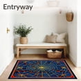thumbnail image 3 of ODIKA 4'x6' Machine Washable Non-Slip Area Rug, Web Marvelous Circular High Traffic Rug, Blue, 88626, 3 of 7