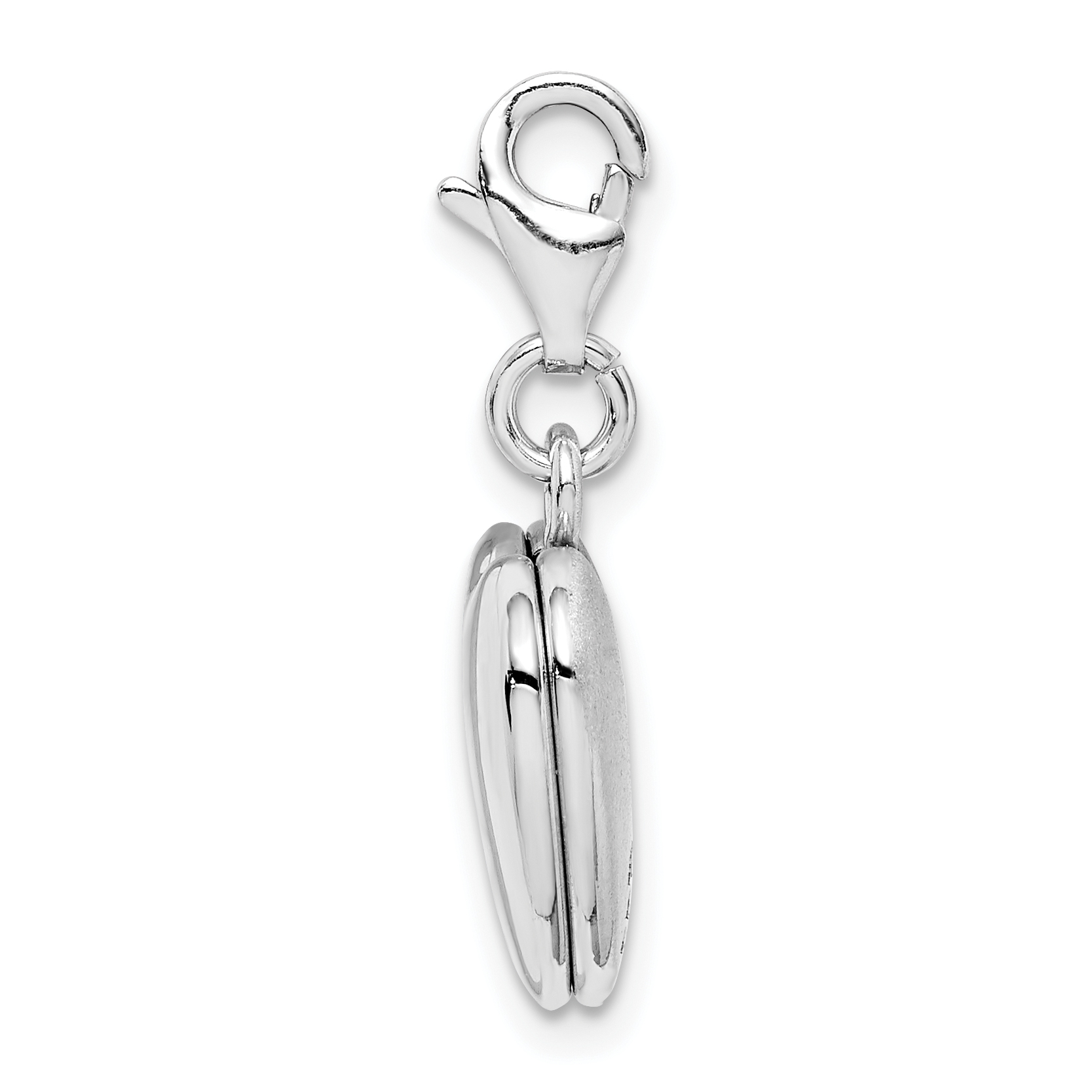 Sterling Silver 0.4IN Polished Lobster Clasp Heart Locket (0.5IN x 0.4IN ) - image 2 of 5
