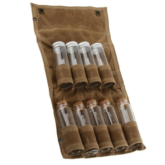 Portable Spice Bag, Seasoning Bottle Holder Seasoning Storage Bag With 9 Spice Jars For Outdoor Camping Travel