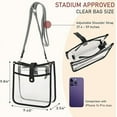 thumbnail image 4 of LOXOMU Clear Bag for Stadium Events - PVC Clear Crossbody Bag Stadium Approved with Adjustable Strap Clear Purses for Women, 4 of 6