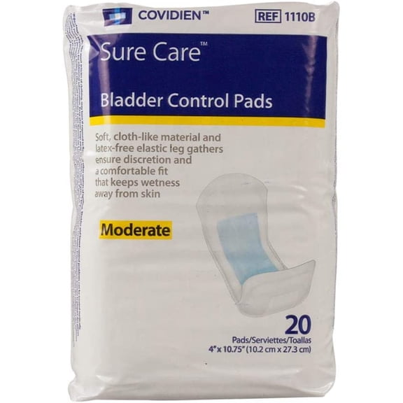 EnjinZZ Sure Control Incontinence Protector, 4 in - 10.75 in, Universal, Unisex, Soft Inner Facing