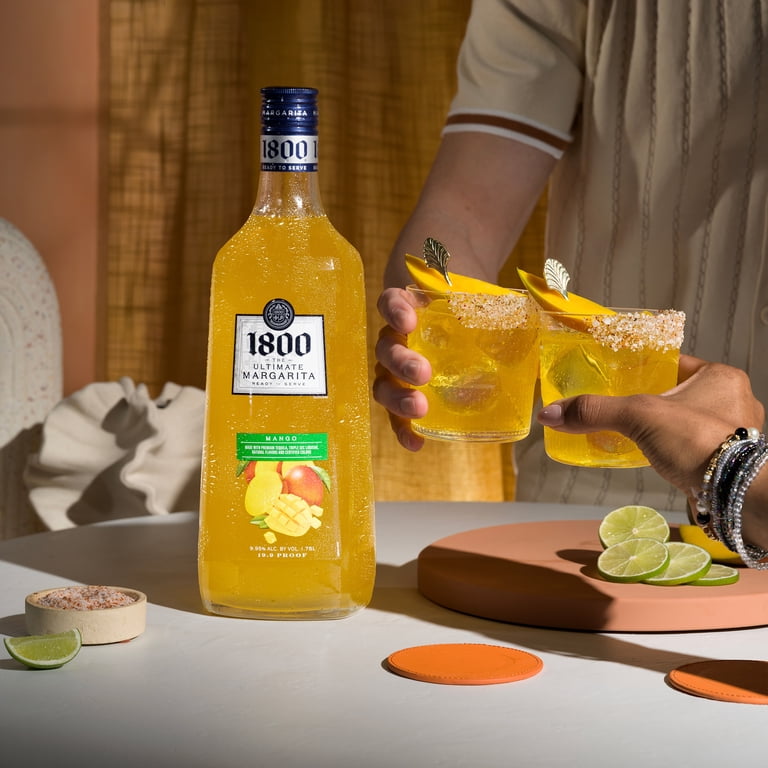 1800 The Ultimate Margarita Mango Cocktail, 1.75 L Glass Bottle