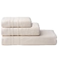 thumbnail image 3 of Melissa Linen, Large Bathroom Towels Set, 3 Pack, Soft and Absorbent, Bath Sheet, Hand Towel, Washcloth, Ecru, 3 of 7