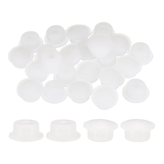 Uxcell 20pcs Hole Plugs Fit for 12mm(1/2") Hole, Round Snap Plug for Home,White