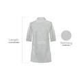 thumbnail image 5 of Panda Uniform by HeedFit Women's 32" 3/4 Sleeve Lab Coat with Multi-Colored Plus Size XL Grey, 5 of 6