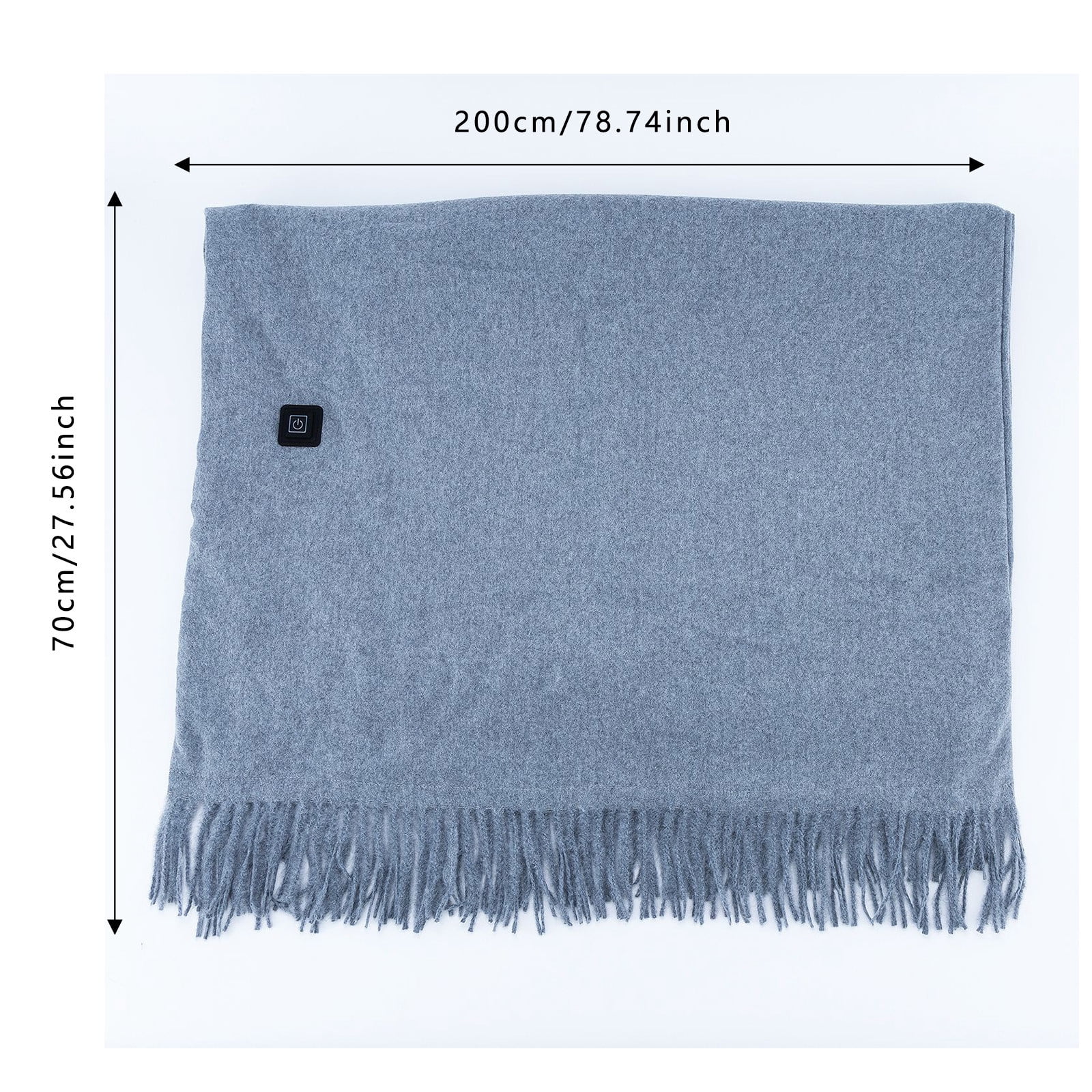 Electric Heated Shawl Wrap Wearable Soft Blanket Portable USB Heating Wrap with 3 Temperature Levels for Women Men Home Office Travel Outdoor 79x28 Inch