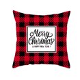 thumbnail image 1 of Funda de cojín navideña de felpa roja a cuadros, diseño moderno de 45x45 cm, ideal para decorar tu hogar, oficina o auto. ¡Perfecta como regalo de Navidad!, 1 of 6