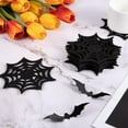 thumbnail image 7 of 10 Pack Halloween Drink Coasters Black Spider Web Coaster Spooky 4.5 x 4.5 Inch Non-Woven Cup Mat Pad for Home Kitchen Office Housewarming Party Table Decoration Supplies, 7 of 7
