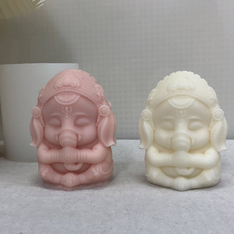 Statue Mold Ganesh- Candle Mold Wax Melt Mould Ganesa Silicone Mold for Candle
