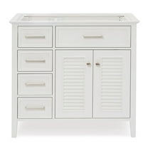 Ariel D037s-R-Bc Kensington 36" Single Free Standing Vanity Cabinet Only - White
