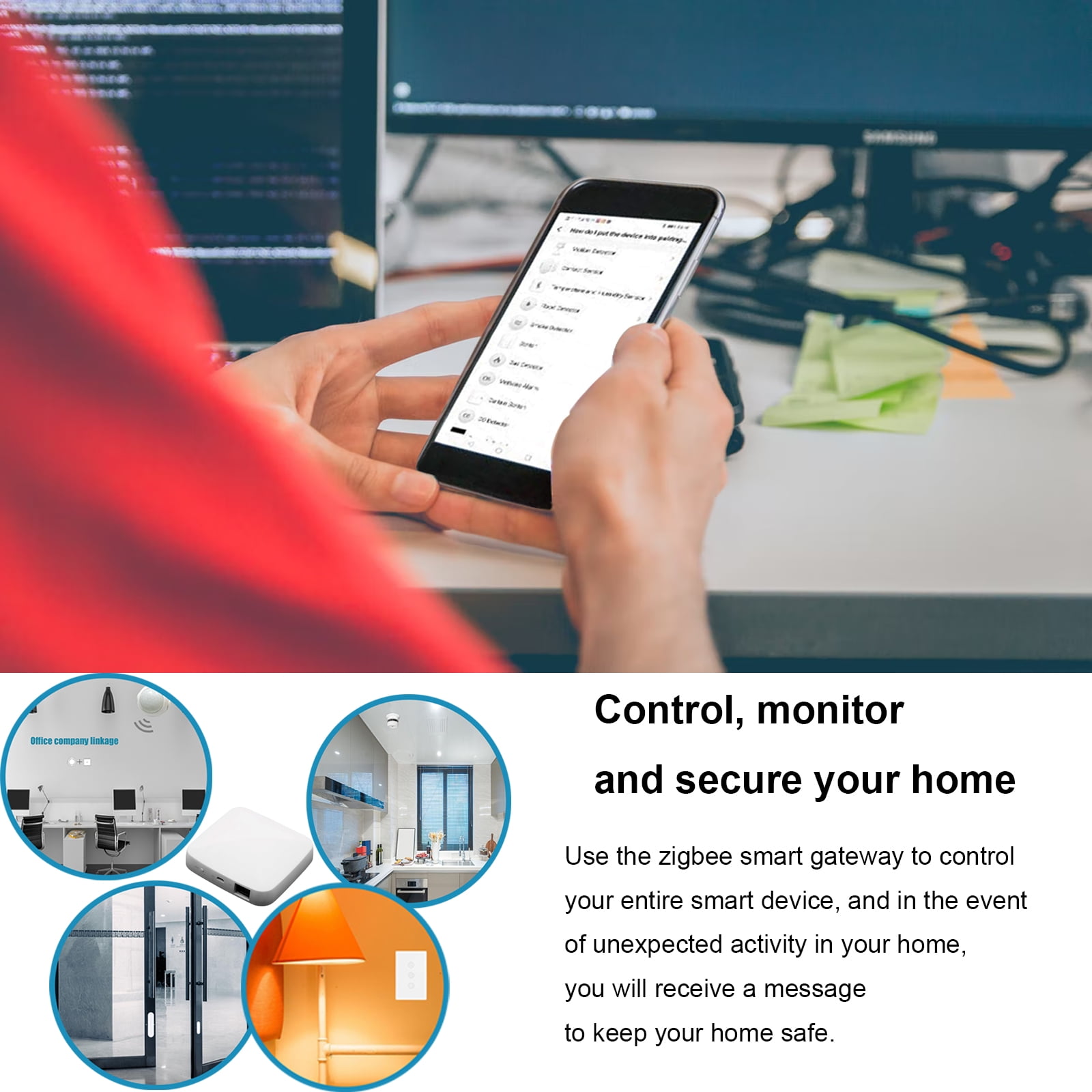 Tuya ZigBee 3.0 Hub/Wired Gateway Smart Home Bridge Compatible with Alexa and Google Home Assistant Work with Tuya Smart/Smart Life App