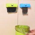 thumbnail image 3 of Maoww Smile Face Design Garbage Bag Holder Container Kitchen Trash Pouch Dispenser Wall Mounted Organizer, White, 3 of 8