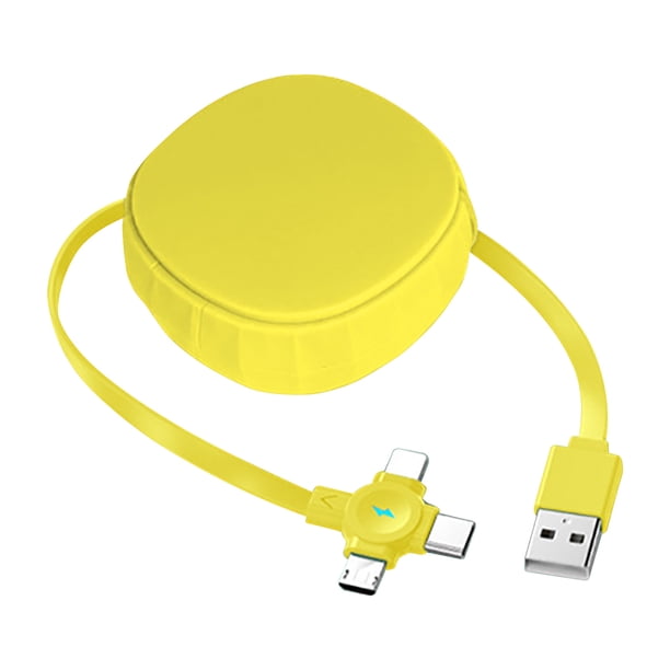 Amzcrzy Electrónica para hombres Organizador de electrónica Cámara digital Cable de datos 3 en 1 para teléfono, cable de carga retráctil 3 en 1, cable de carga rápida, cargador retráctil múltiple par