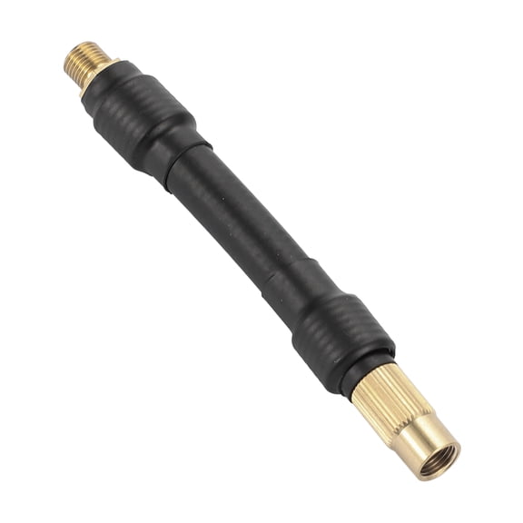 Unique Bargains 1pc 4.72" Tire Inflator Extension Tube 0.305inx32TPI Rubber Gold Tone Connector for Car Motorcycle Bike