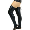 thumbnail image 4 of ToBeInStyle Women's Lace Up Wet Look Thigh High - Black - One Size, 4 of 7