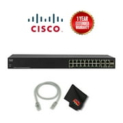 Cisco SG300-20 20-Port 10/100/1000 Gigabit Managed Switch with Spare CAT5 Ethernet Cable   Extended Warranty