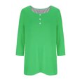 thumbnail image 3 of ZyeKqe 3/4 Sleeve Shirts for WomenFall Tops Crewneck Dressy Casual Blouses Loose Tunic or Tops to Wear for Leggings, 3 of 4