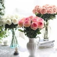 thumbnail image 3 of 1 PCS Artificial Single Stem Rose Flower, Fake Flowers Bridal Wedding Bouquet, Realistic Blossom Flora for Home Garden Party Hotel Office Decorations, 3 of 5