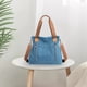 thumbnail image 5 of Bolso tote vintage multibolsillos de lona para mujer azul, 5 of 5