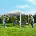 thumbnail image 6 of SPECSTAR 8' x8' Easy Pop-Up Canopy, Outdoor Screen Tent with Mosquito Netting, 2 Zipper Doors, and Roller Bag for Yard Camping Picnic Party Events, White, 6 of 8