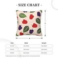 thumbnail image 4 of Square Throw Pillow Covers with Core, Raspberry Leaf Illustration Pillows for Sofa Beds, 20"x20", 4 of 9