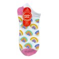 thumbnail image 2 of Wonder Nation, Girls Rainbow No-Show Socks, 1-Pack, Sizes S-L, 2 of 6