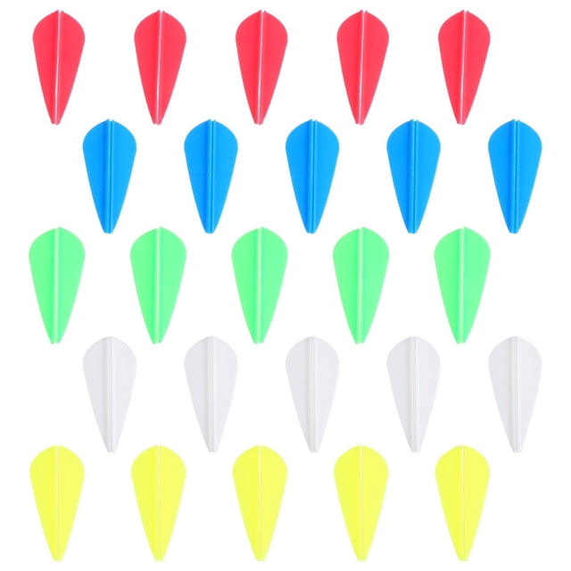 FONDOTIN 50Pcs Quick Fletch Rubber Fletchings Assorted Color For Carbon Arrows
