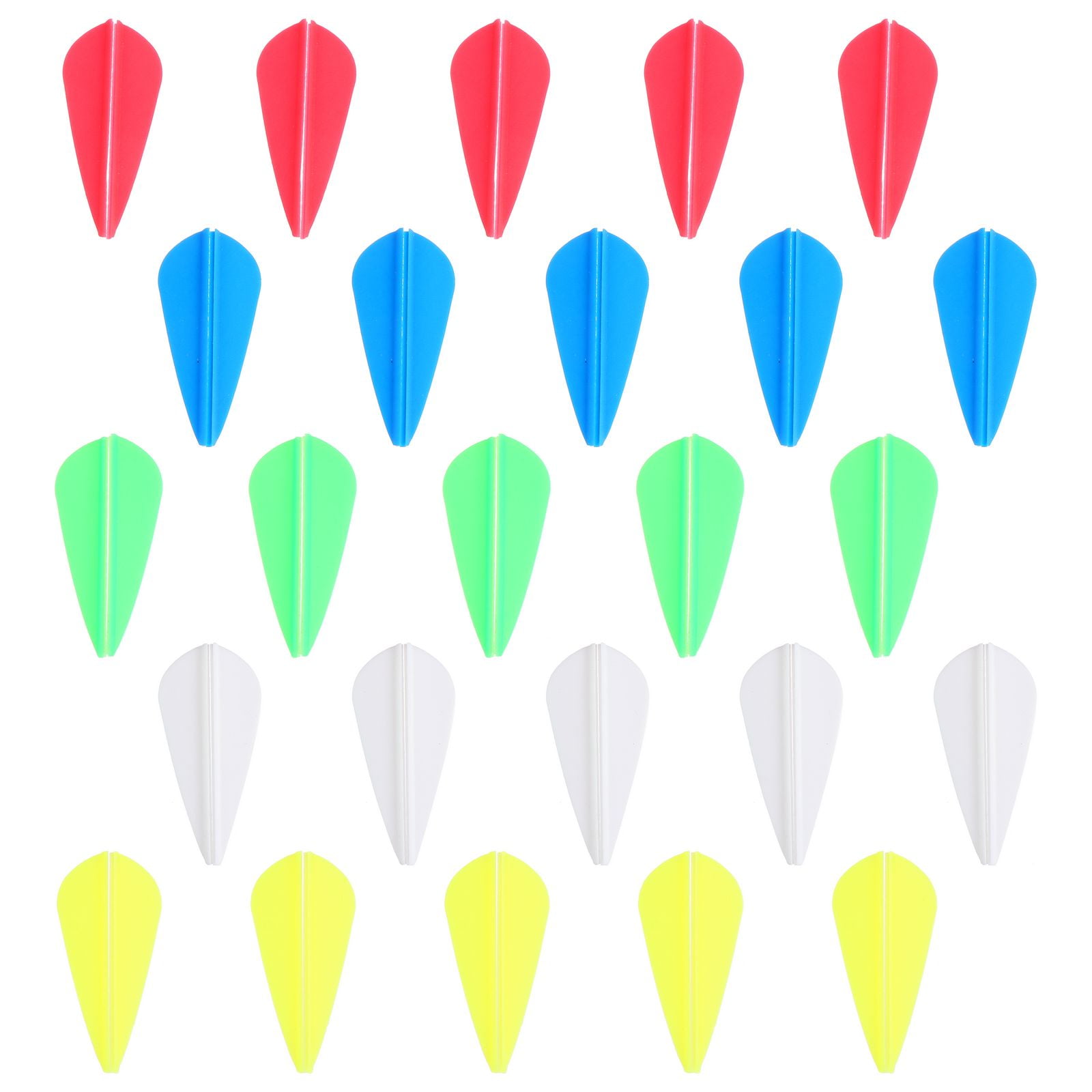 OFFIGAM 50 Pcs Quick Fletch Rubber Fletchings Assorted Colors for Carbon Arrows Archery Accessories