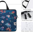 thumbnail image 3 of WERPE Flowers Blue Background Maximalism Laptop Bag Diving Fabric Carrying Bag 15inch, 3 of 5