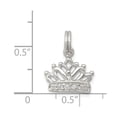 thumbnail image 2 of White Sterling Silver Charm Pendant Cubic Zirconia CZ Clear 16 mm 13, 2 of 2