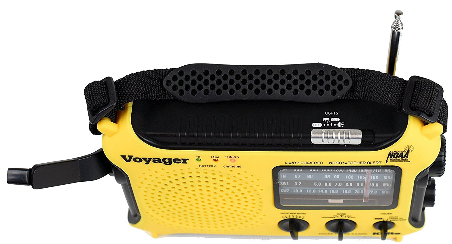 Kaito KA500L AM/FM Shortwave Solar Crank Emergency Weather Radio with Dynamo, Yellow