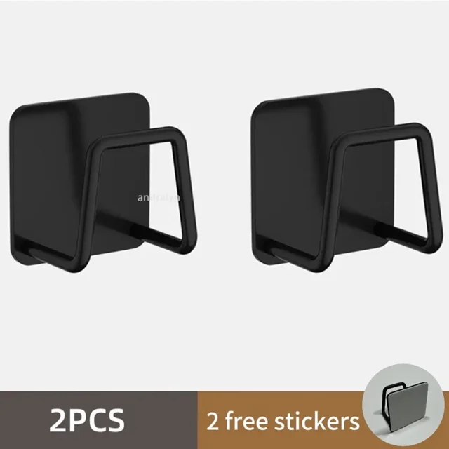 Soporte de esponja de cocina autoadhesivo, esponjas para fregadero, estante de secado de drenaje, ganchos de pared, organizador de bolas de alambre, almacenamiento para el baño, 1/6 Uds.