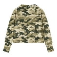 thumbnail image 5 of Spazoro Girls Turn Down Collar Sweatshirts, Long Sleeve Soft & Comfy Half Zip Camouflage Fall Winter Tops for Girls Camouflage Size 13 T, 5 of 5