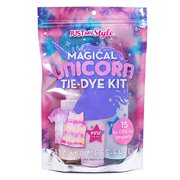 Just My Style Magical Unicorn Tie-Dye by Kit Horizon Group USA,Create 15 DIY Tie Dye Projects.Kit Includes Gloves,Color Mixing Bottles, Colors,Rubber Bands + One Iron On Unicorn.Pink,Yellow,Blue