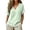 03-Green, variant on Women's Cotton Linen V Neck Fringe Trim Short Sleeve Blouse Loose Boho Tops Casual Summer Beach Wear