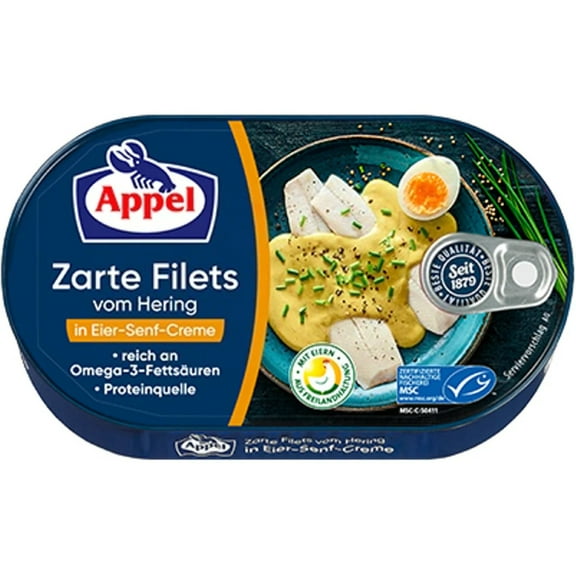Appel Herring Fillets in  Eier-Senf ( Egg- Mustard ) Creme -200g