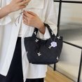 thumbnail image 4 of Bolso con entramado Diamantes Kuymtek para Mujer Compras Femenino Gran capacidad Lazo Color contrastante, 4 of 8